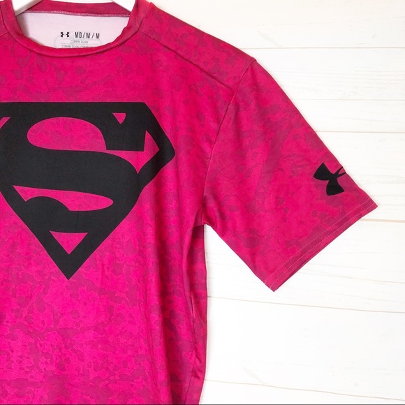 Under Armour Pink Camo Superman Compression Shirt - Picture 3 of 5